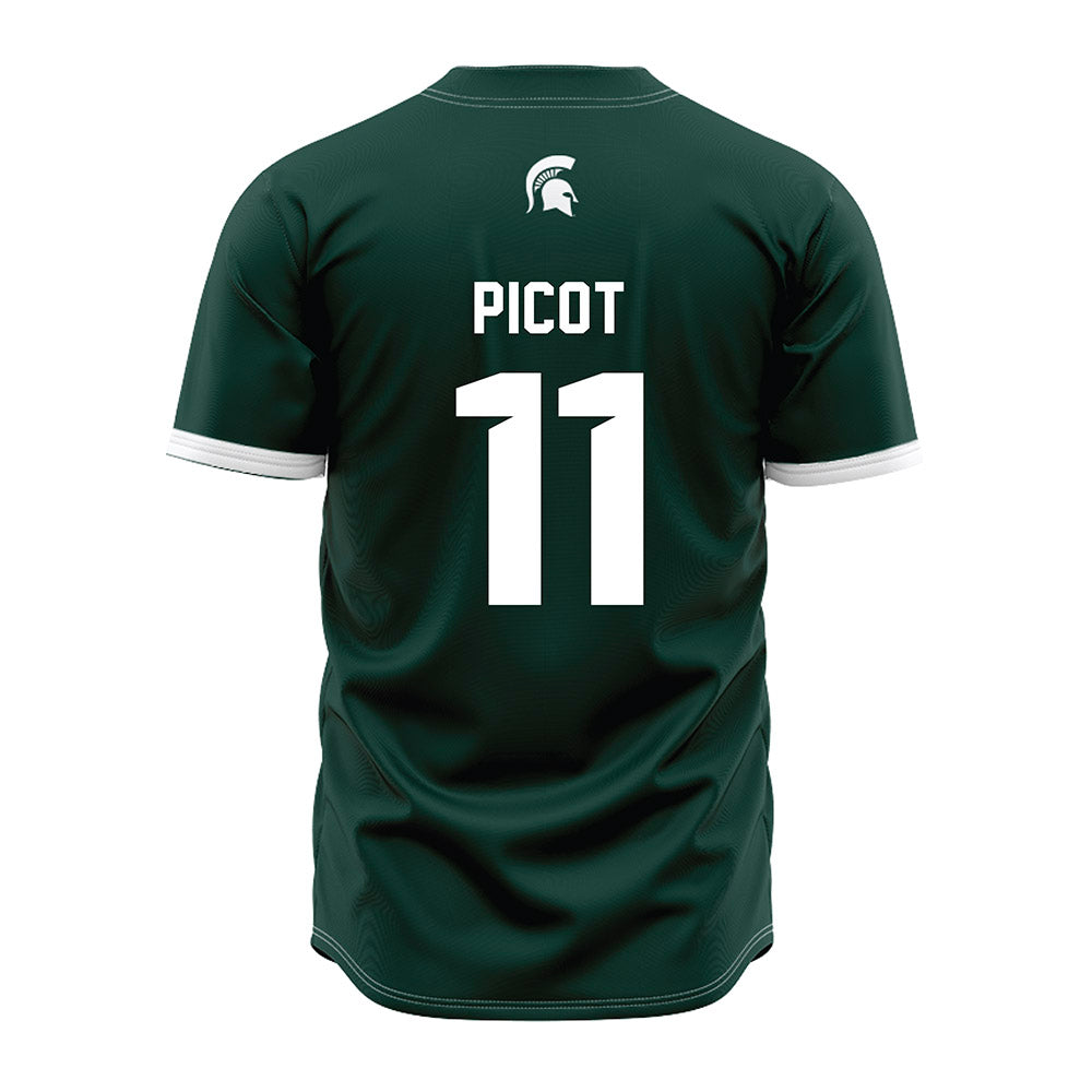 Michigan State - NCAA Baseball : Parker Picot - Green Jersey-1