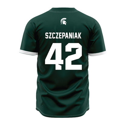 Michigan State - NCAA Baseball : Ryan Szczepaniak - Green Jersey