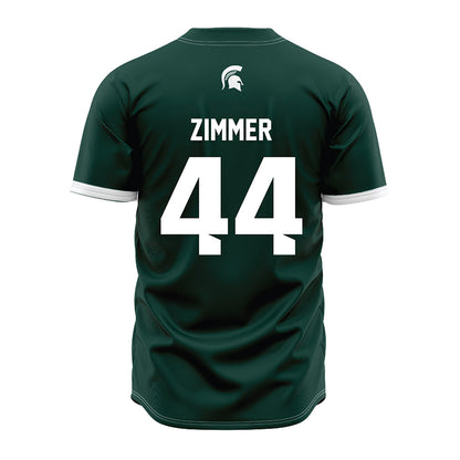 Michigan State - NCAA Baseball : Ryan Zimmer - Green Jersey-1