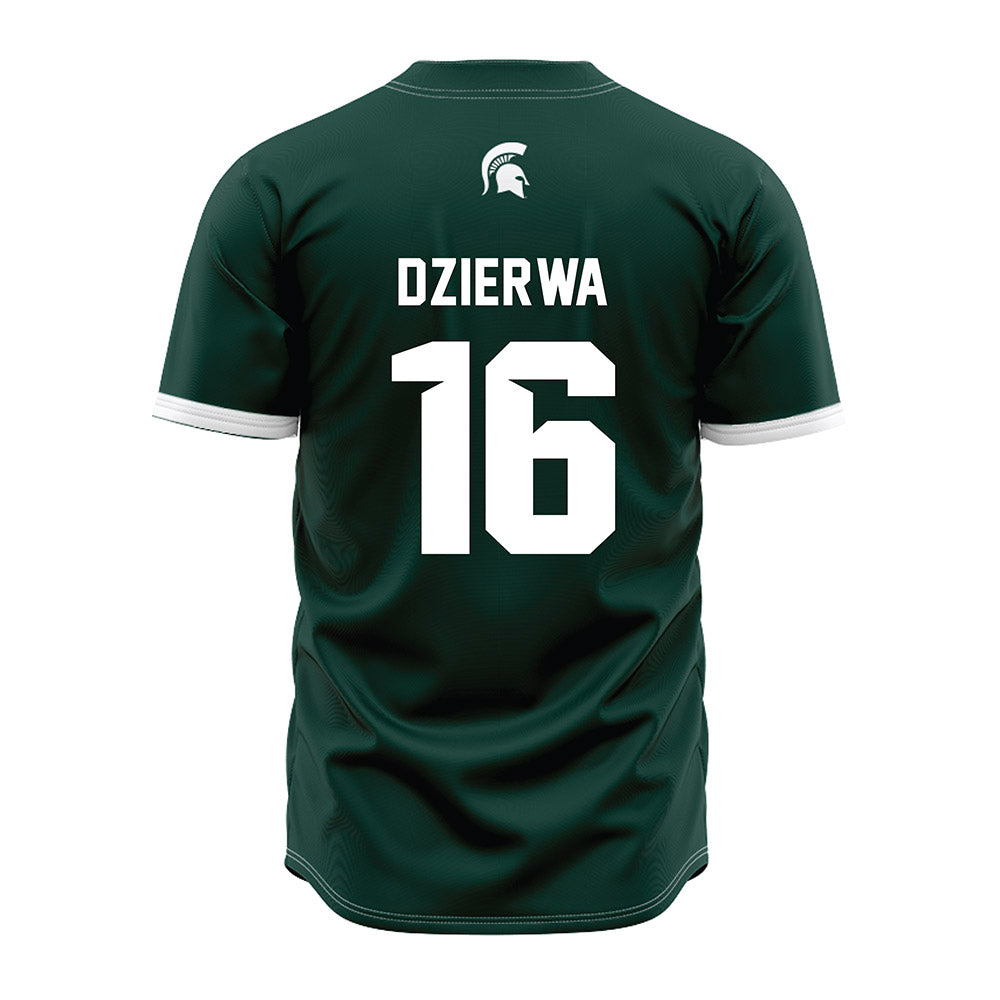 Michigan State - NCAA Baseball : Joseph Dzierwa - Green Jersey