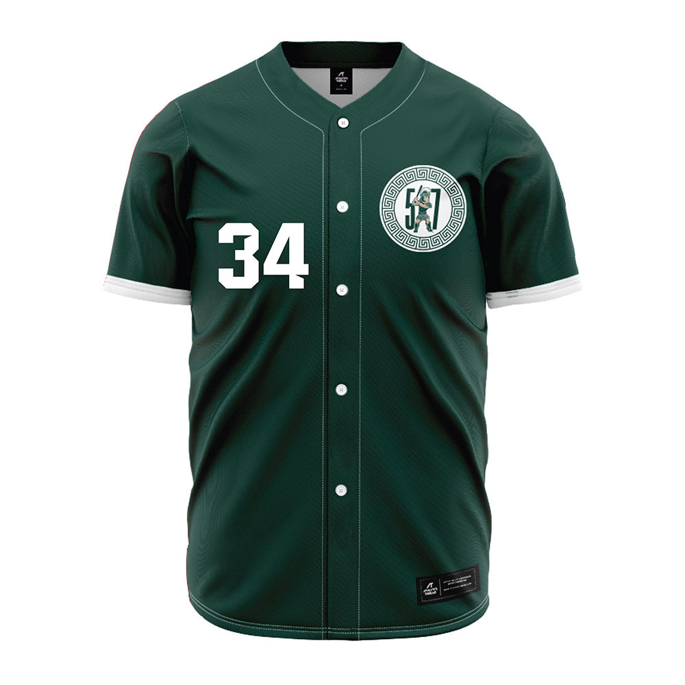 Michigan State - NCAA Baseball : Logan Pikur - Green Jersey