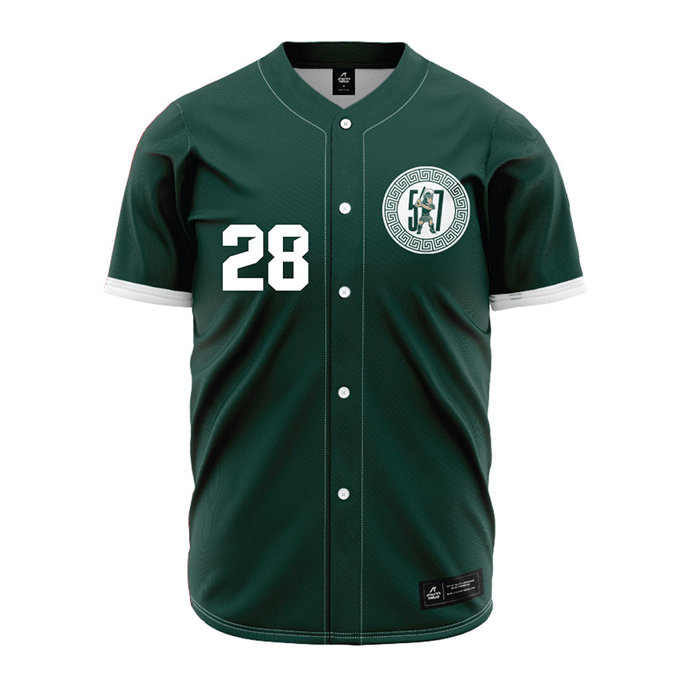 Michigan State - NCAA Baseball : Aidan Donovan - Green Jersey-0