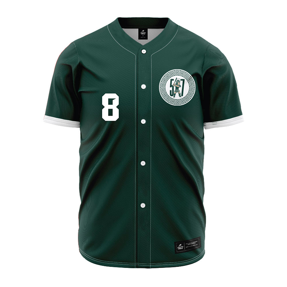 Michigan State - NCAA Baseball : Isaac Sturgess - Green Jersey-0