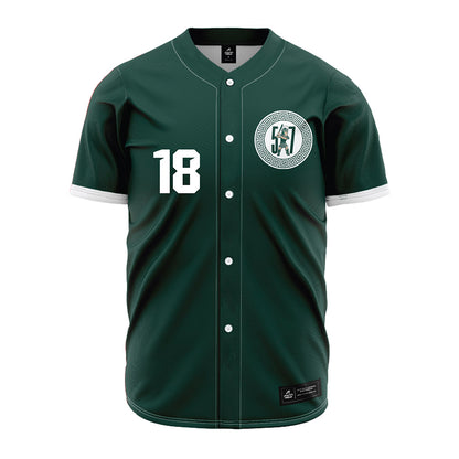 Michigan State - NCAA Baseball : Noah Bright - Green Jersey