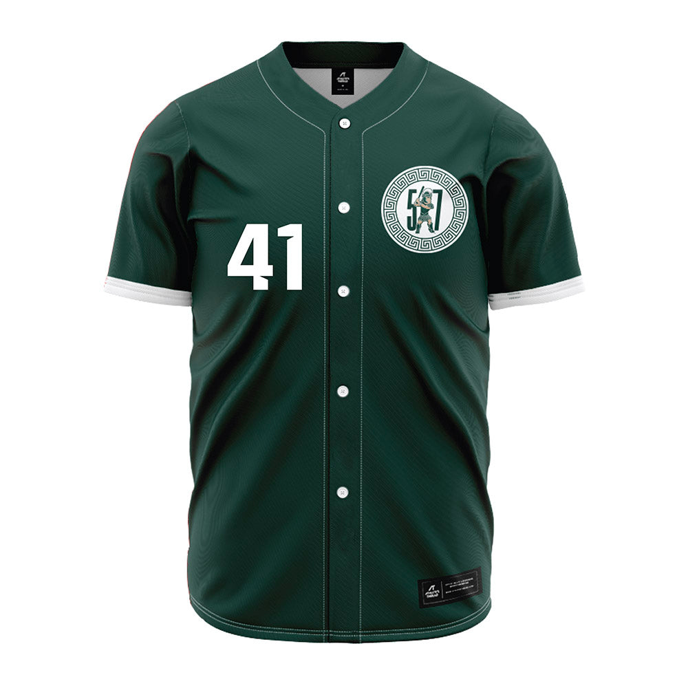 Michigan State - NCAA Baseball : Nolan Higgins - Green Jersey