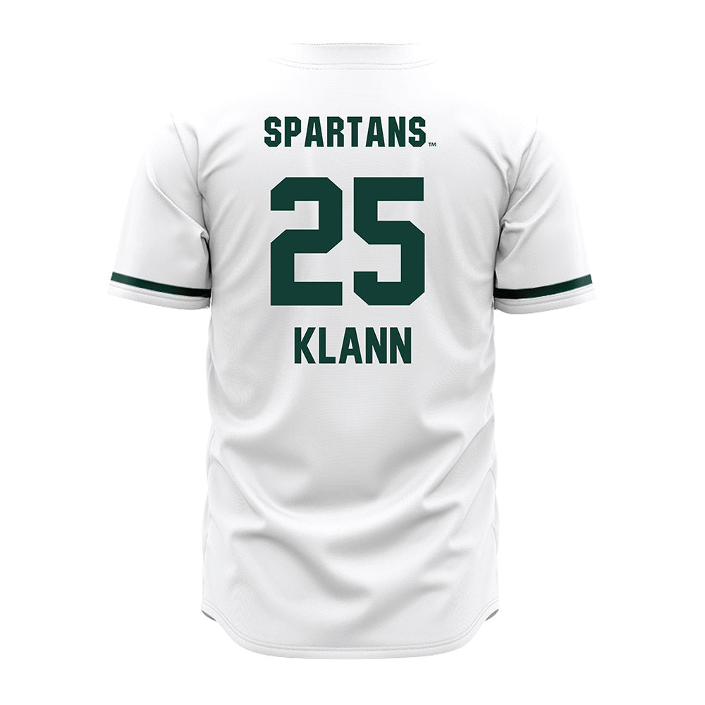 Michigan State - NCAA Baseball : Robert Klann - White Jersey