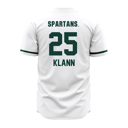 Michigan State - NCAA Baseball : Robert Klann - White Jersey