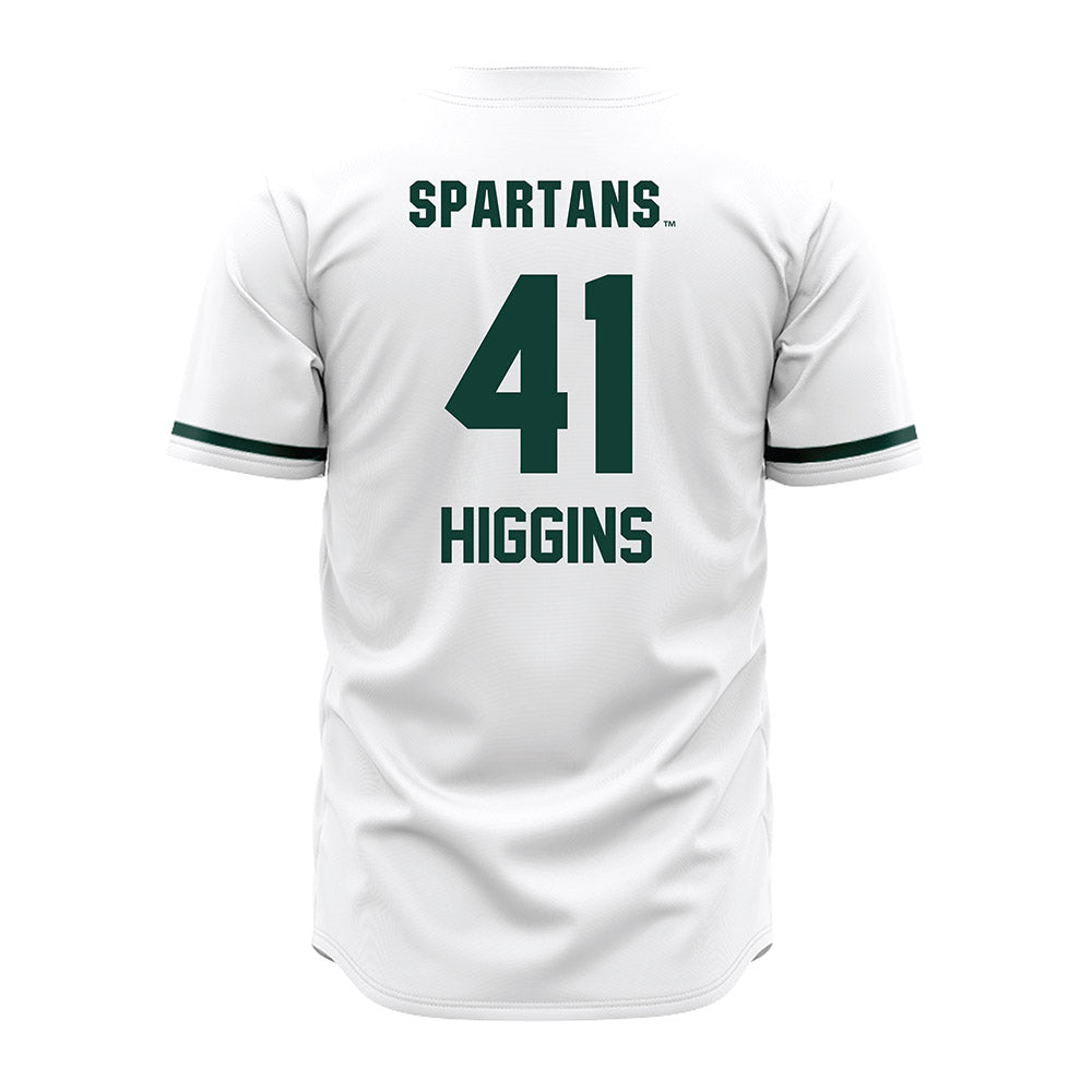 Michigan State - NCAA Baseball : Nolan Higgins - White Jersey