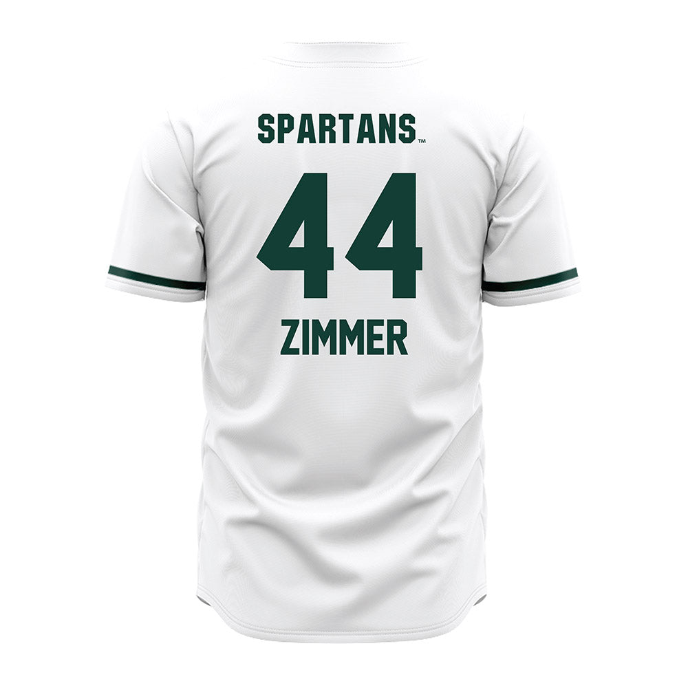 Michigan State - NCAA Baseball : Ryan Zimmer - White Jersey-1