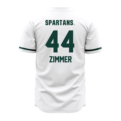 Michigan State - NCAA Baseball : Ryan Zimmer - White Jersey-1