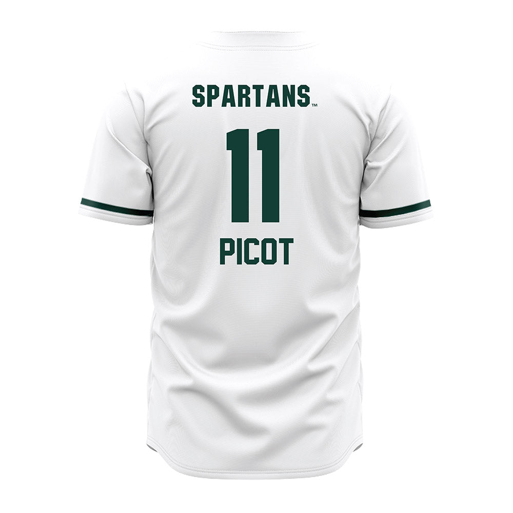 Michigan State - NCAA Baseball : Parker Picot - White Jersey-1