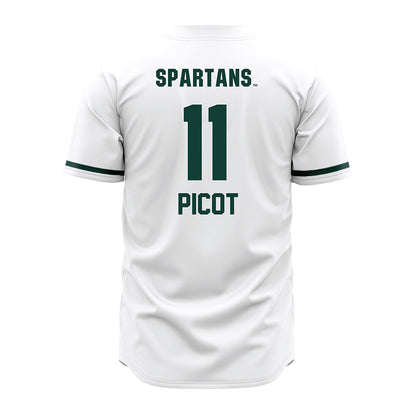 Michigan State - NCAA Baseball : Parker Picot - White Jersey-1