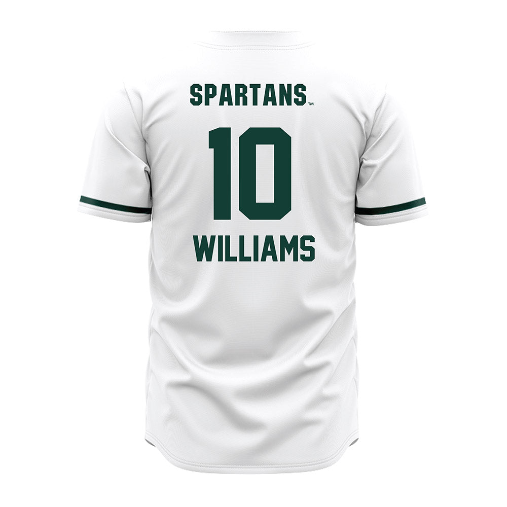 Michigan State - NCAA Baseball : Nicklas Williams - White Jersey