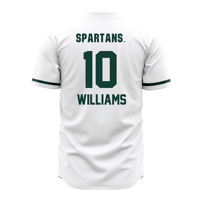 Michigan State - NCAA Baseball : Nicklas Williams - White Jersey