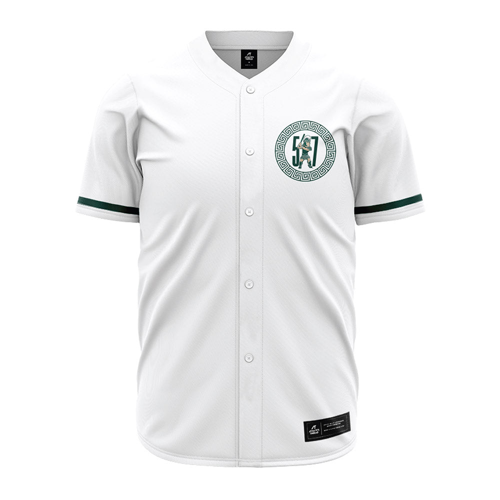 Michigan State - NCAA Baseball : Logan Pikur - White Jersey