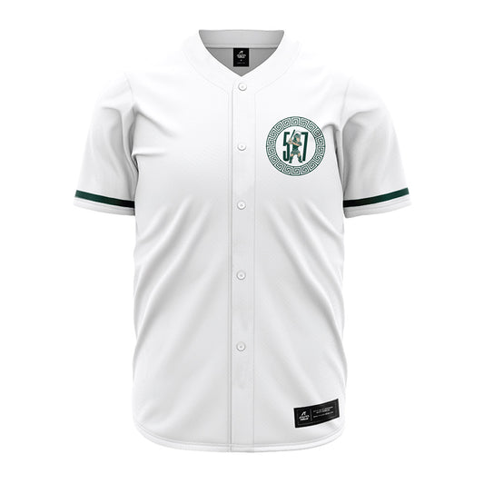 Michigan State - NCAA Baseball : CJ Deckinga - White Jersey-0