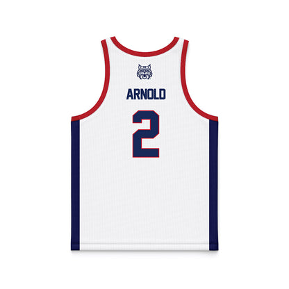  - NCAA Men's Basketball : Addison Arnold - White Basketball Jersey-1