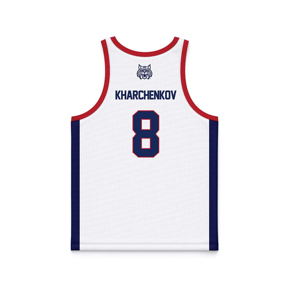 Arizona - NCAA Men's Basketball : Ivan Kharchenkov - White Basketball Jersey-1