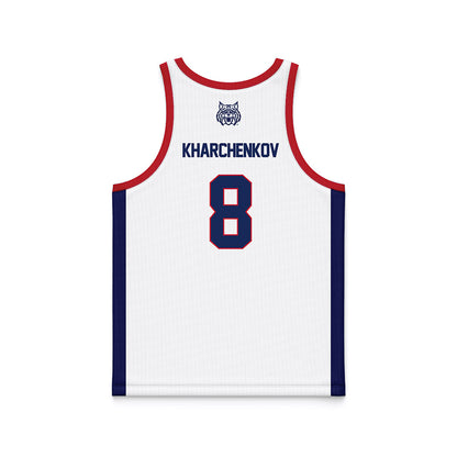Arizona - NCAA Men's Basketball : Ivan Kharchenkov - White Basketball Jersey-1