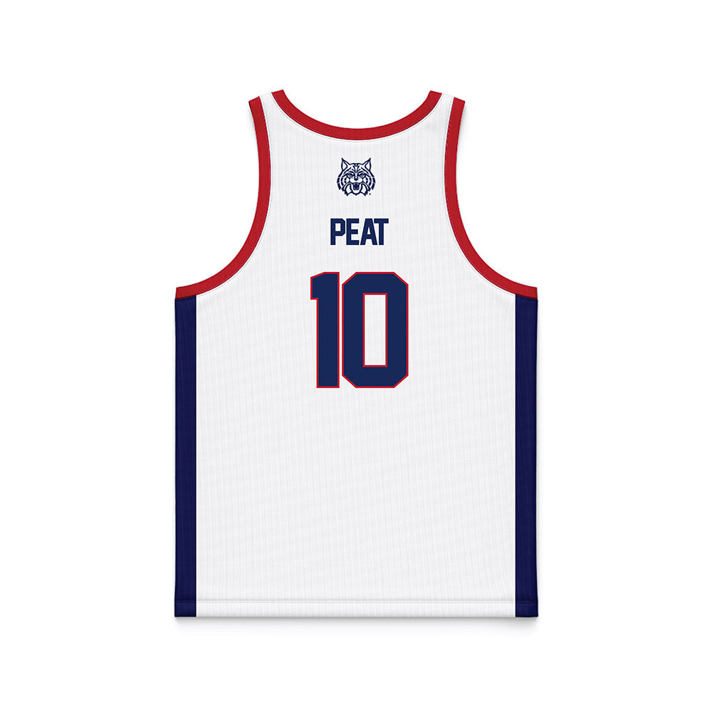 Arizona - NCAA Men's Basketball : Koa Peat - White Basketball Jersey-1