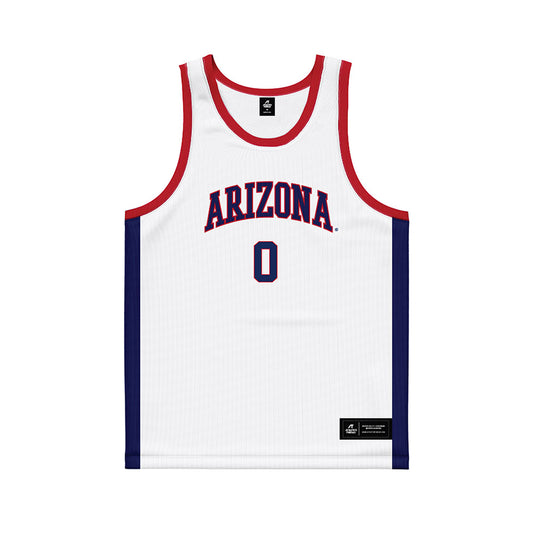 Arizona - NCAA Men's Basketball : Jaden Bradley - White Basketball Jersey-0