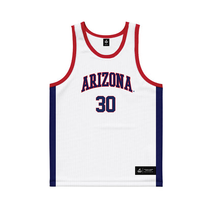 Arizona - NCAA Men's Basketball : Tobe Awaka - White Basketball Jersey-0