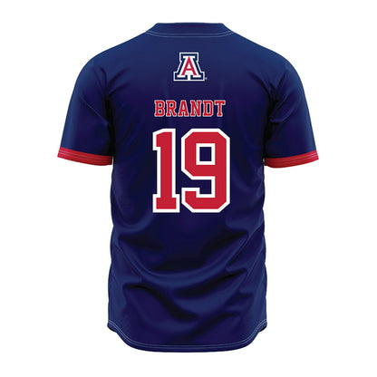 Arizona - NCAA Baseball : Evan Brandt - Navy Jersey-1