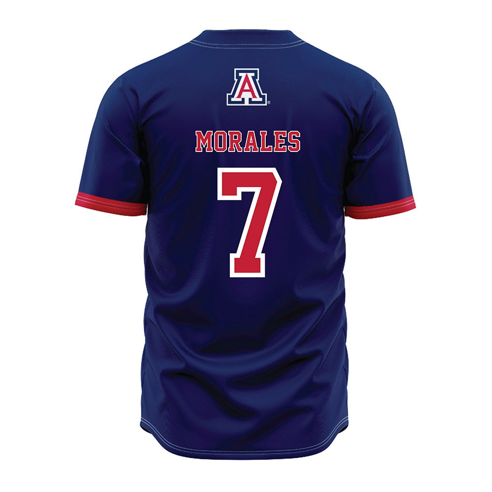 Arizona - NCAA Baseball : Richie Morales - Navy Jersey