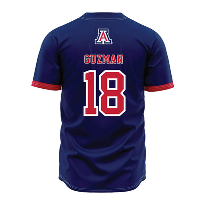 Arizona - NCAA Baseball : Adonys Guzman - Navy Jersey-1