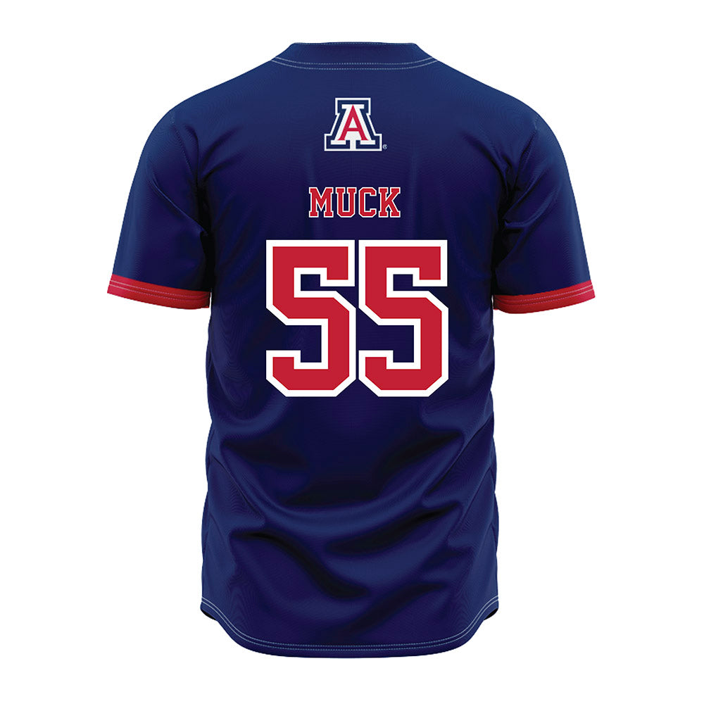 Arizona - NCAA Baseball : Karter Muck - Navy Jersey-1