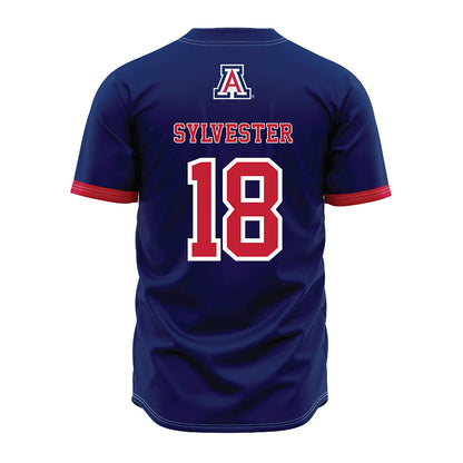 Arizona - NCAA Baseball : Beau Sylvester - Navy Jersey-1