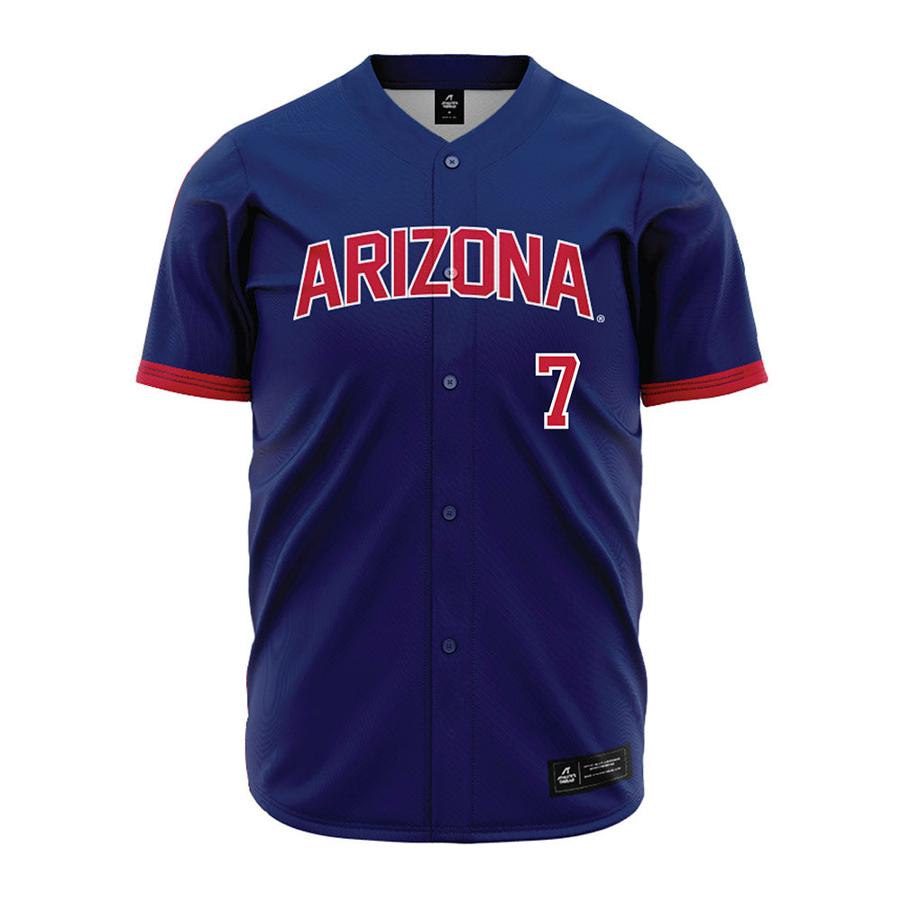 Arizona - NCAA Baseball : Andrew Jacobs - Navy Jersey-0