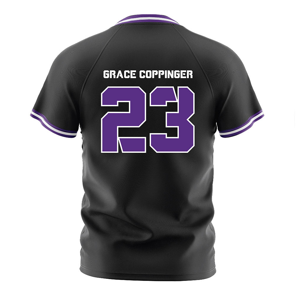 TCU - NCAA Women's Soccer : Grace Grace Coppinger - Black Soccer Jersey-1