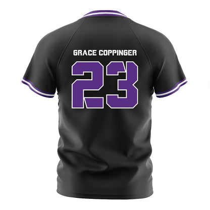 TCU - NCAA Women's Soccer : Grace Grace Coppinger - Black Soccer Jersey-1