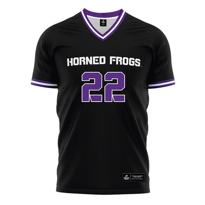 TCU - NCAA Women's Soccer : Georgia Leb - Black Soccer Jersey-0