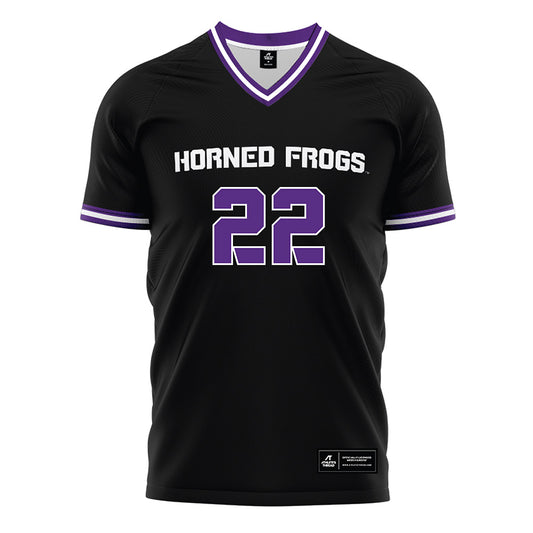 TCU - NCAA Women's Soccer : Georgia Leb - Black Soccer Jersey-0