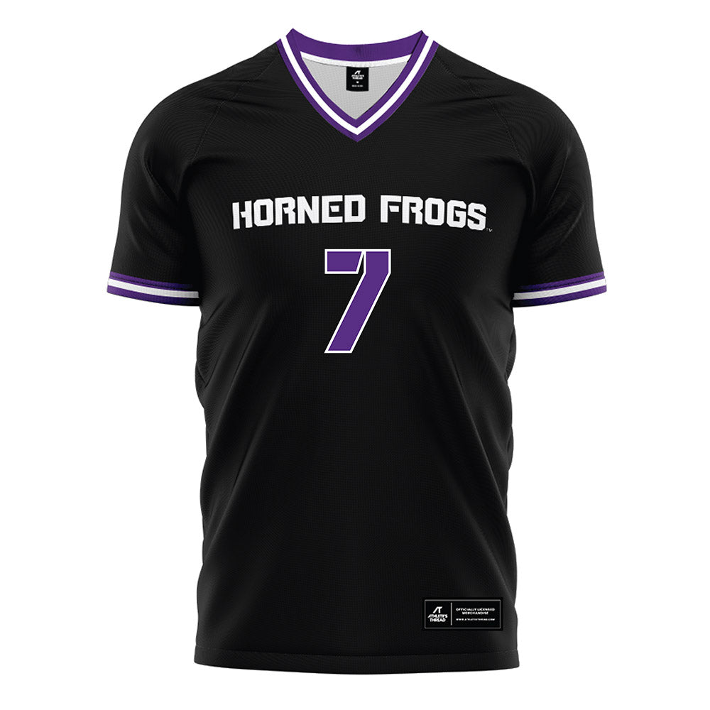 TCU - NCAA Women's Soccer : Seven Castain - Black Soccer Jersey