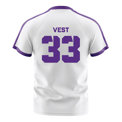 TCU - NCAA Women's Soccer : Grace Vest - White Soccer Jersey-1