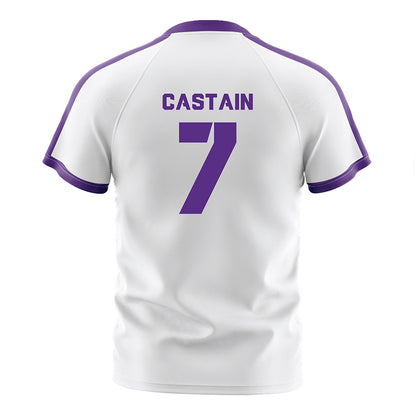 TCU - NCAA Women's Soccer : Seven Castain - White Soccer Jersey