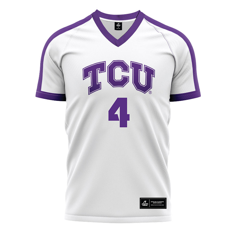TCU - NCAA Women's Soccer : Yasmine Decombe - White Soccer Jersey-0