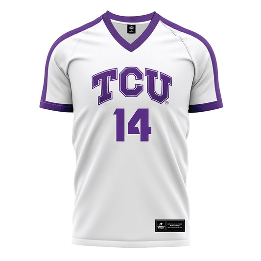 TCU - NCAA Women's Soccer : Hannah Harms - White Soccer Jersey-0