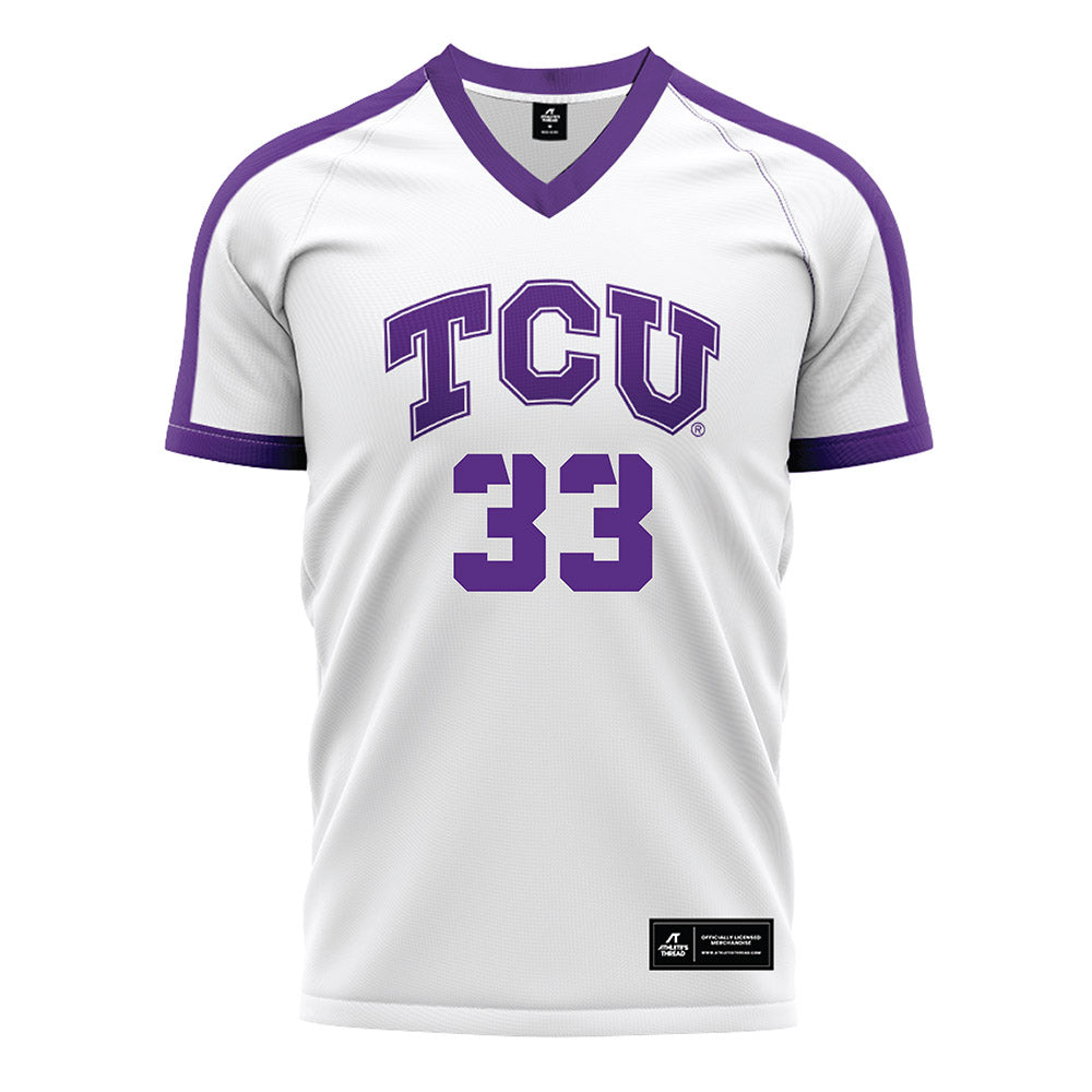 TCU - NCAA Women's Soccer : Grace Vest - White Soccer Jersey-0