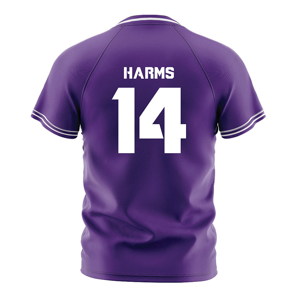 TCU - NCAA Women's Soccer : Hannah Harms - Purple Soccer Jersey-1