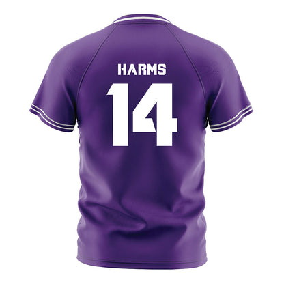 TCU - NCAA Women's Soccer : Hannah Harms - Purple Soccer Jersey-1