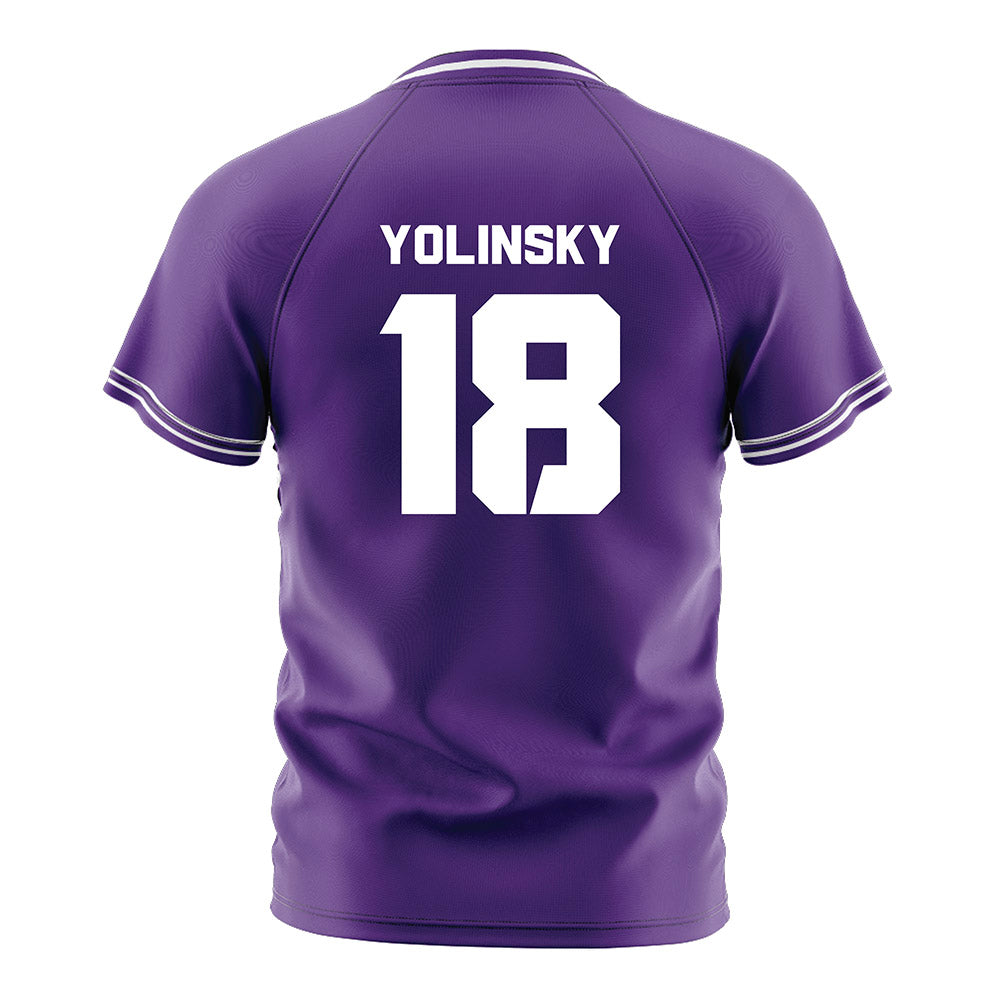 TCU - NCAA Women's Soccer : Emma Yolinsky - Purple Soccer Jersey-1
