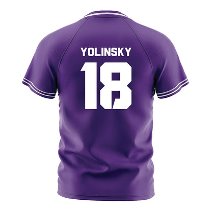 TCU - NCAA Women's Soccer : Emma Yolinsky - Purple Soccer Jersey-1