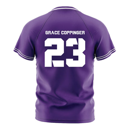 TCU - NCAA Women's Soccer : Grace Grace Coppinger - Purple Soccer Jersey-1