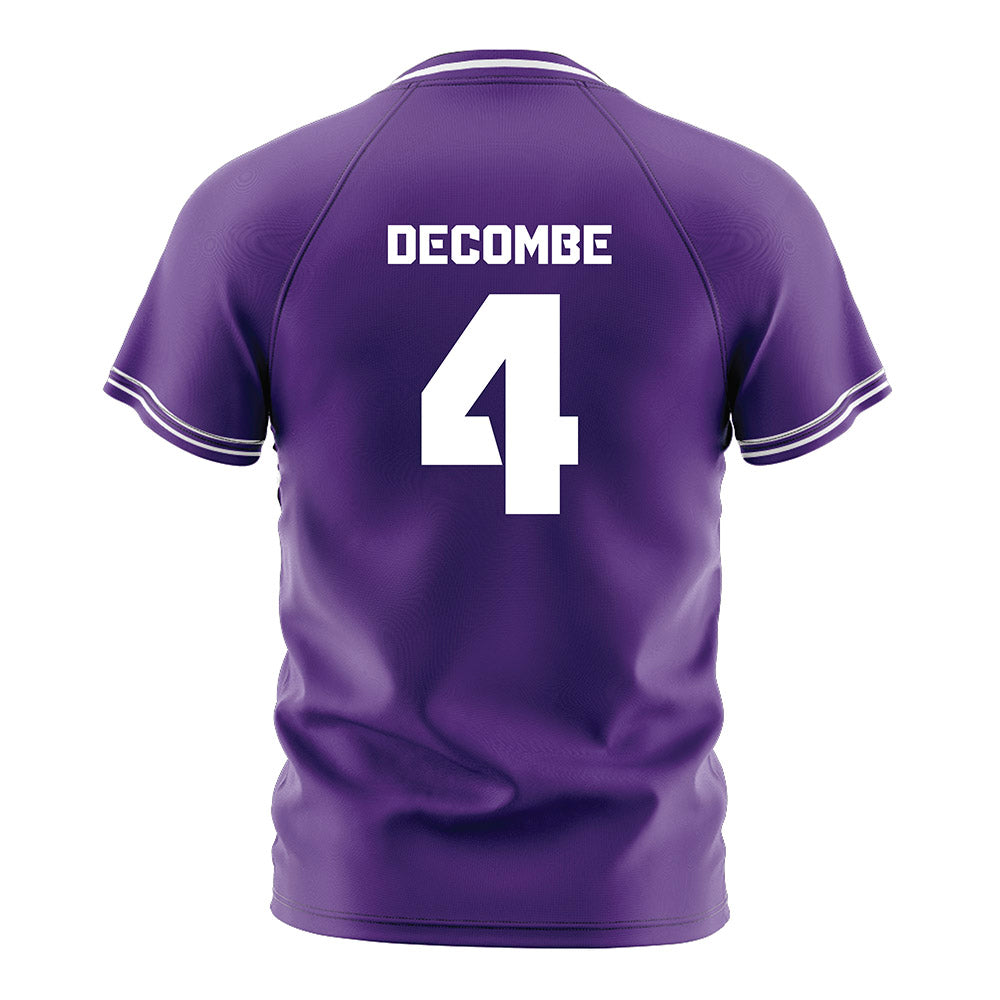 TCU - NCAA Women's Soccer : Yasmine Decombe - Purple Soccer Jersey-1