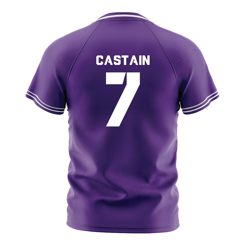 TCU - NCAA Women's Soccer : Seven Castain - Purple Soccer Jersey