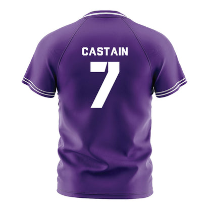 TCU - NCAA Women's Soccer : Seven Castain - Purple Soccer Jersey